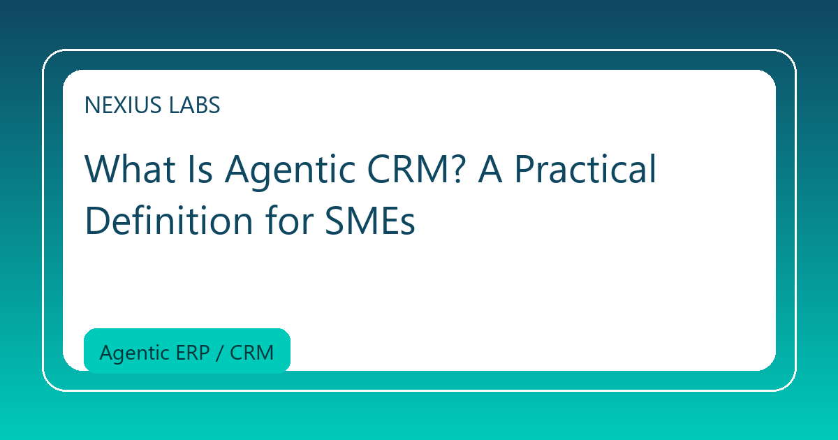 Agentic CRM workflow for SMEs