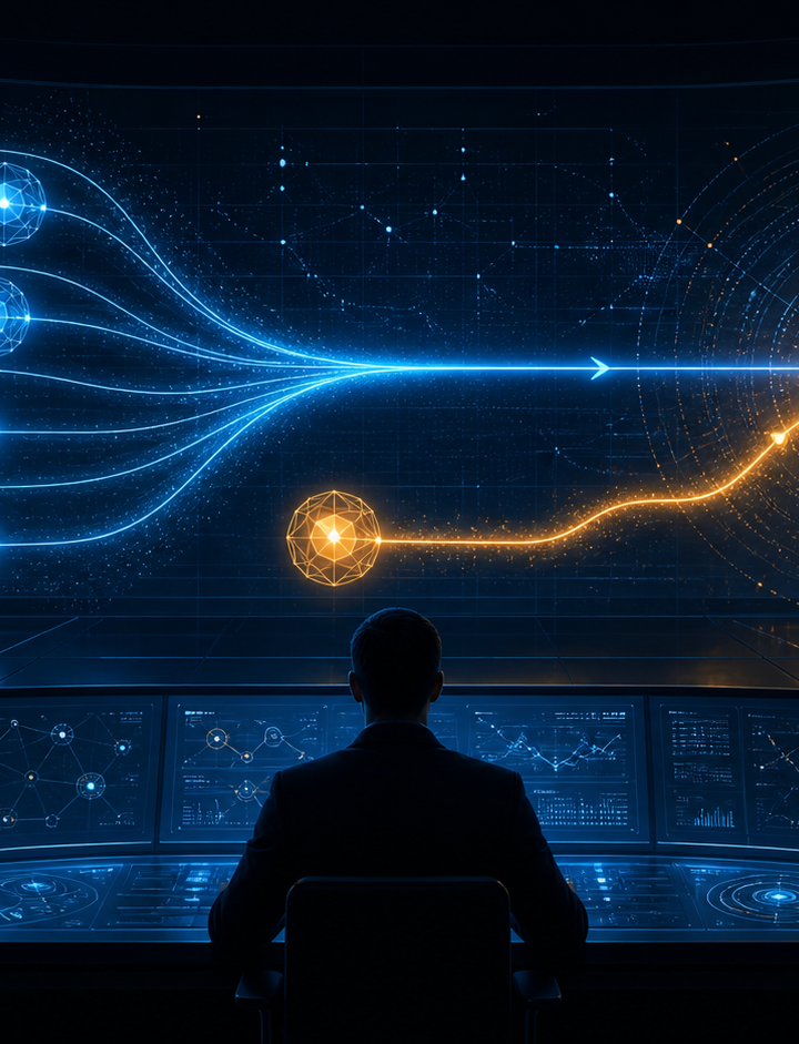 Ten AI Agents Can Still Share One Blind Spot. SMEs Need Designed Dissent. — Nexius Labs visual concept