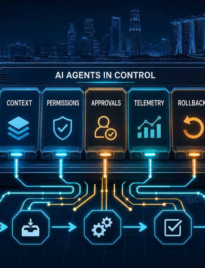 AI Agents Are Moving Into Execution. SMEs Need a Control Plane Before They Let Them Act. — Nexius Labs visual concept